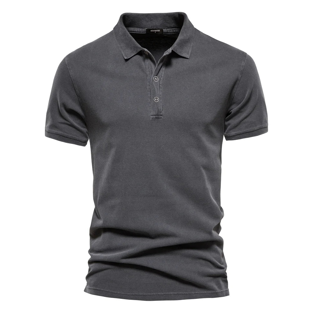 Men's Slim Fit Short Sleeve Polo Shirt - Textured Weave