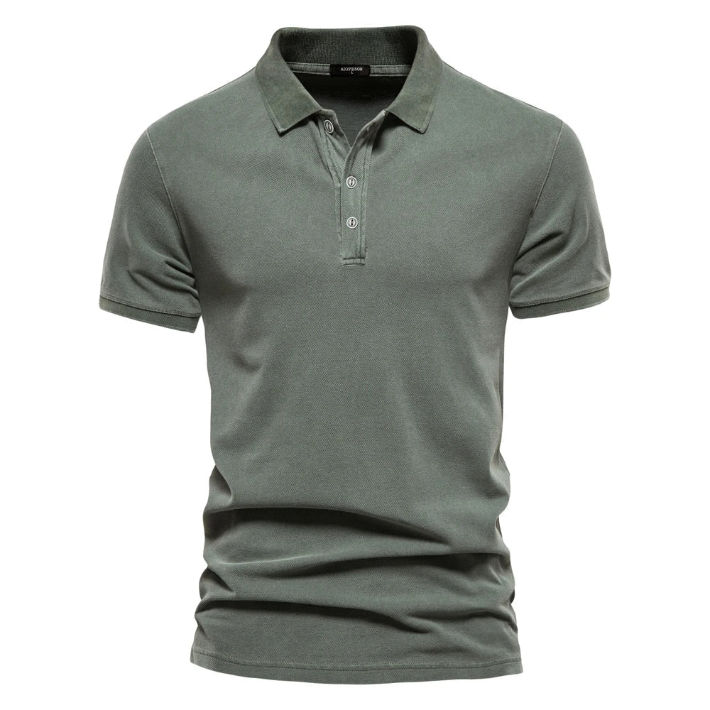 Men's Slim Fit Short Sleeve Polo Shirt - Textured Weave