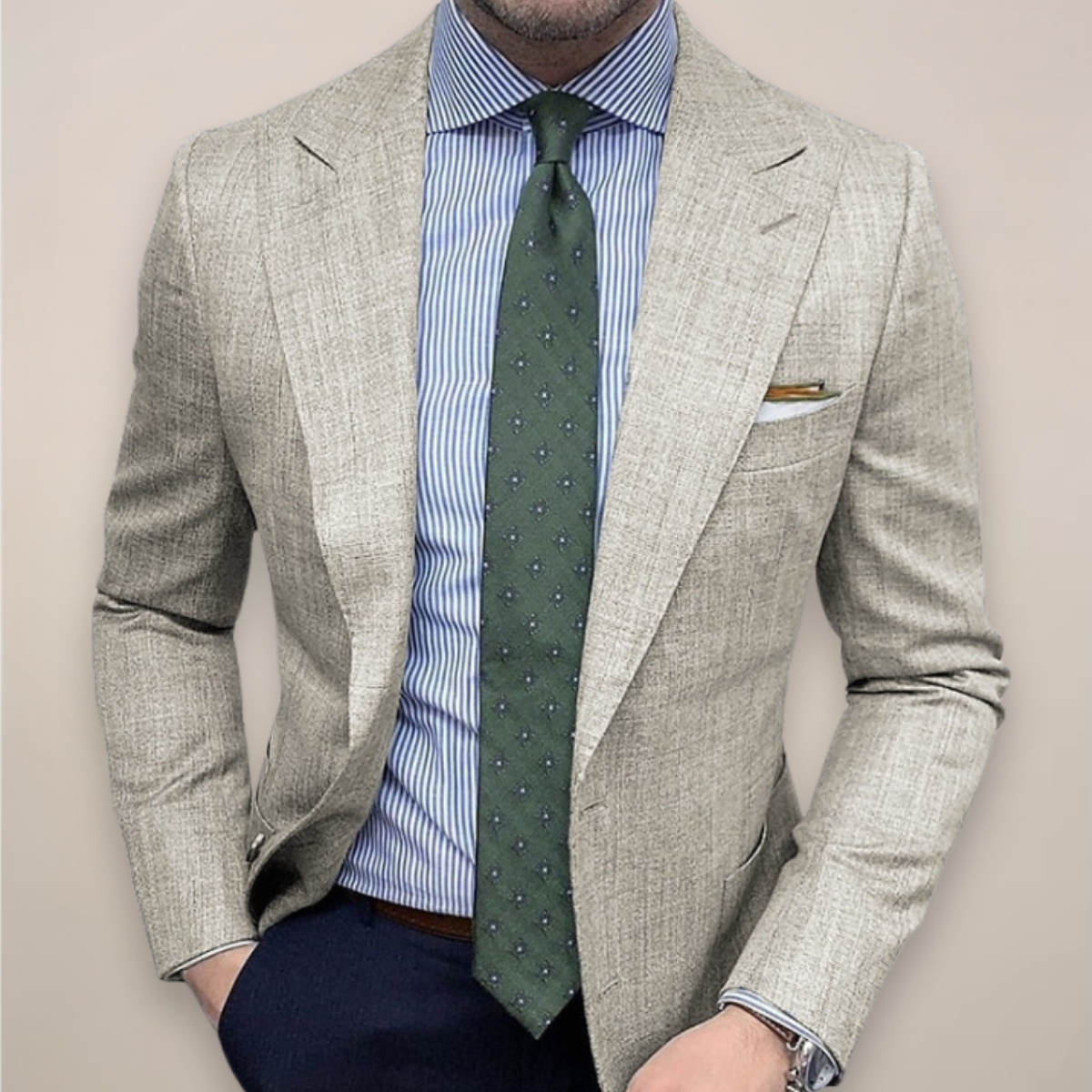 Men Tailored Blazer Spring Suit Jacket Smart Casual Separates