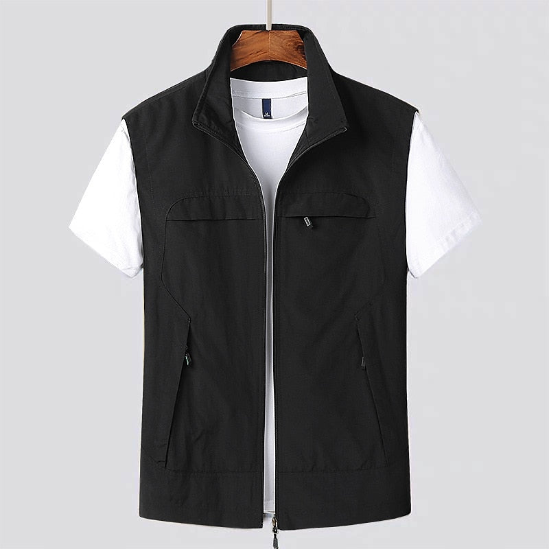 Men's Lightweight Vest Quick Drying and Practical Zip Pockets