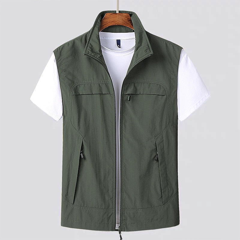 Men's Lightweight Vest Quick Drying and Practical Zip Pockets
