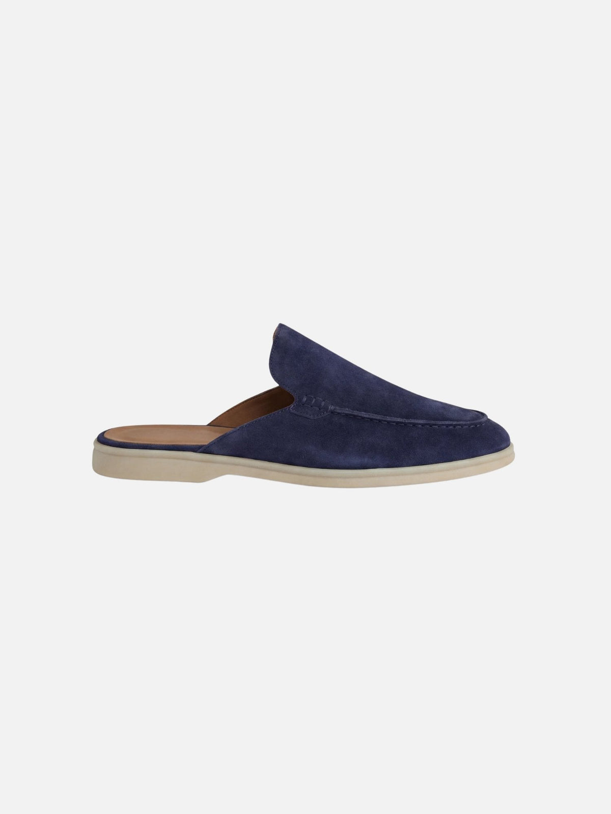 Men's Orthopedic Casual Slip-On Mules Stitched Detail and Open Back