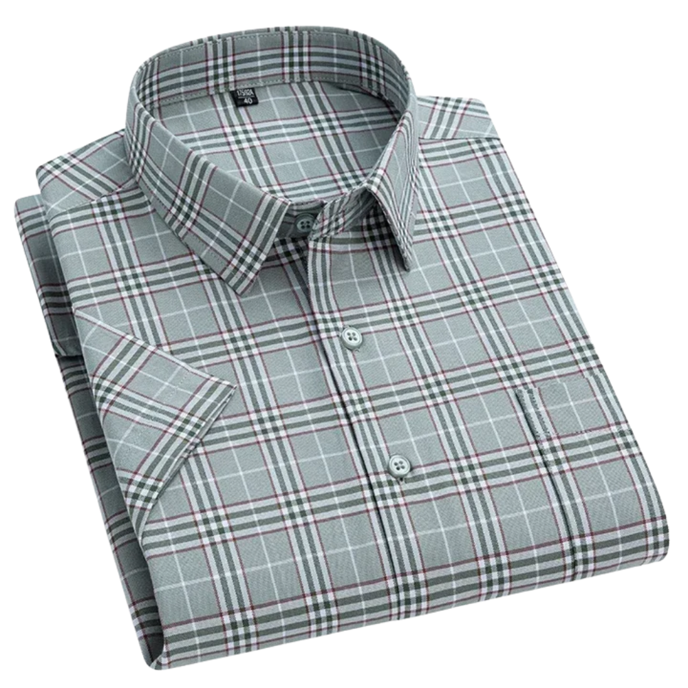Men's Short Sleeve Shirt Casual Striped Smart Summer Shirt