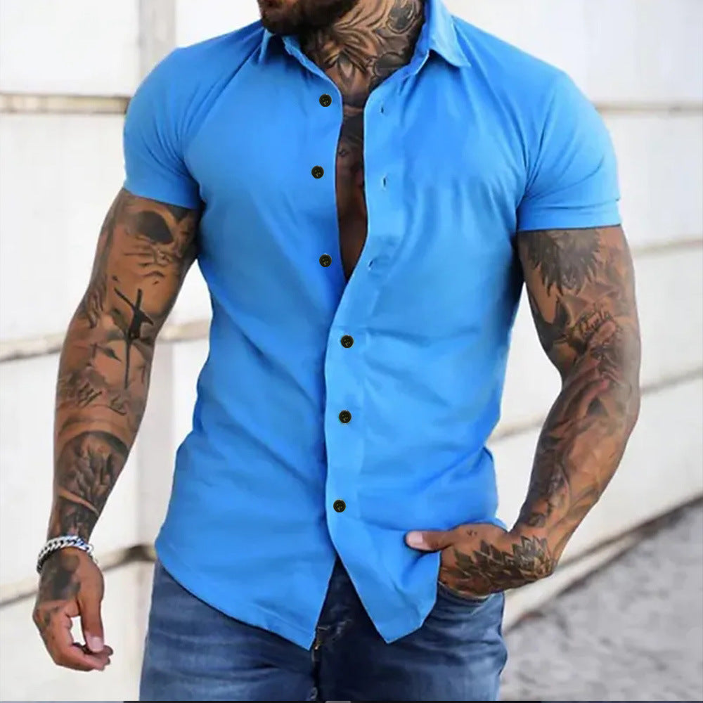 Men's Slim Fit Button Down Shirt - Smooth Weave
