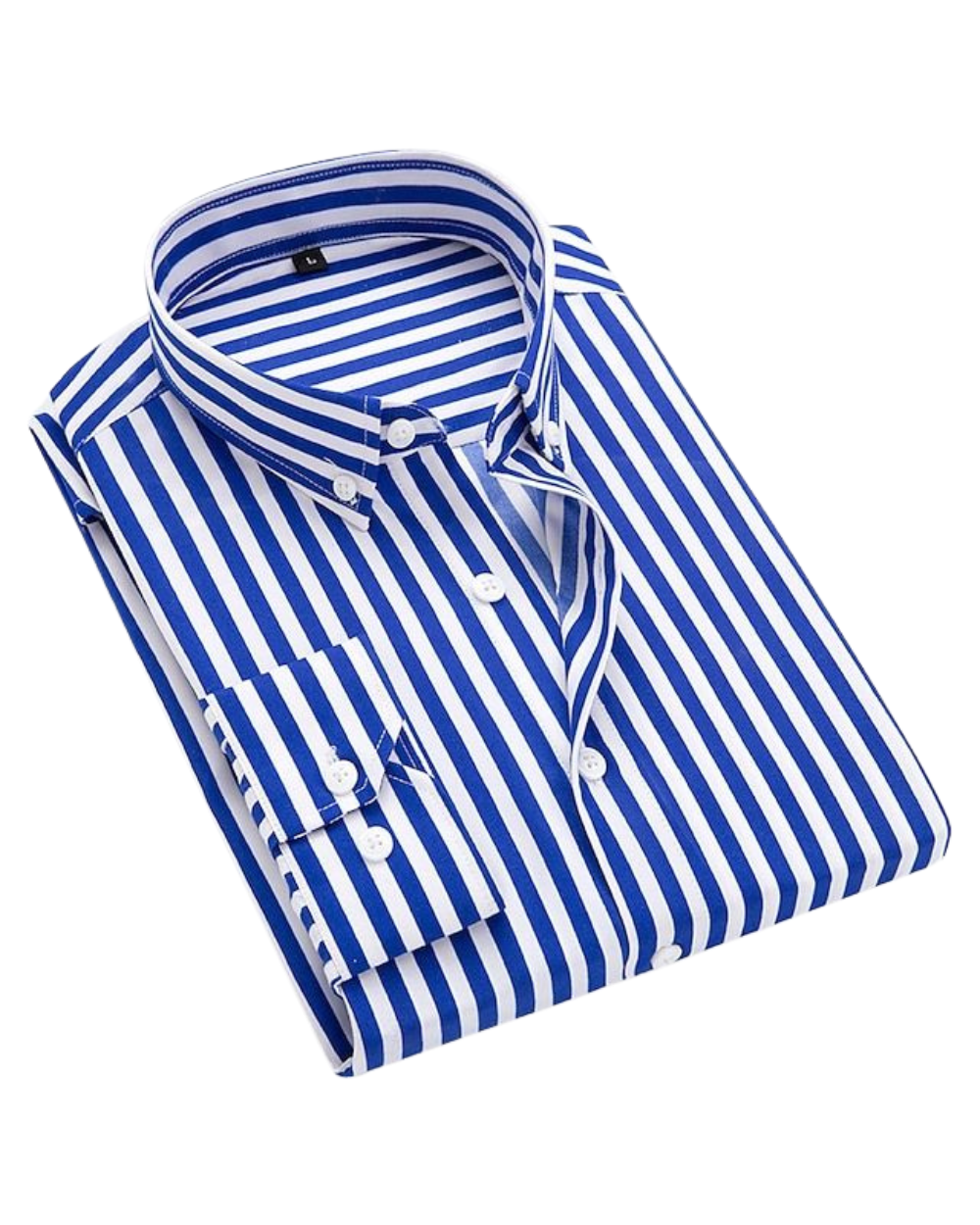 Men's Striped Shirt Formal Slim Fit Smart Dress Shirt Long Sleeve