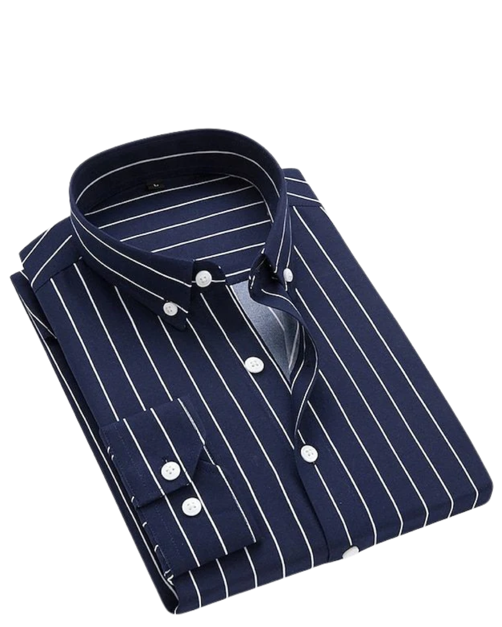 Men's Striped Shirt Formal Slim Fit Smart Dress Shirt Long Sleeve