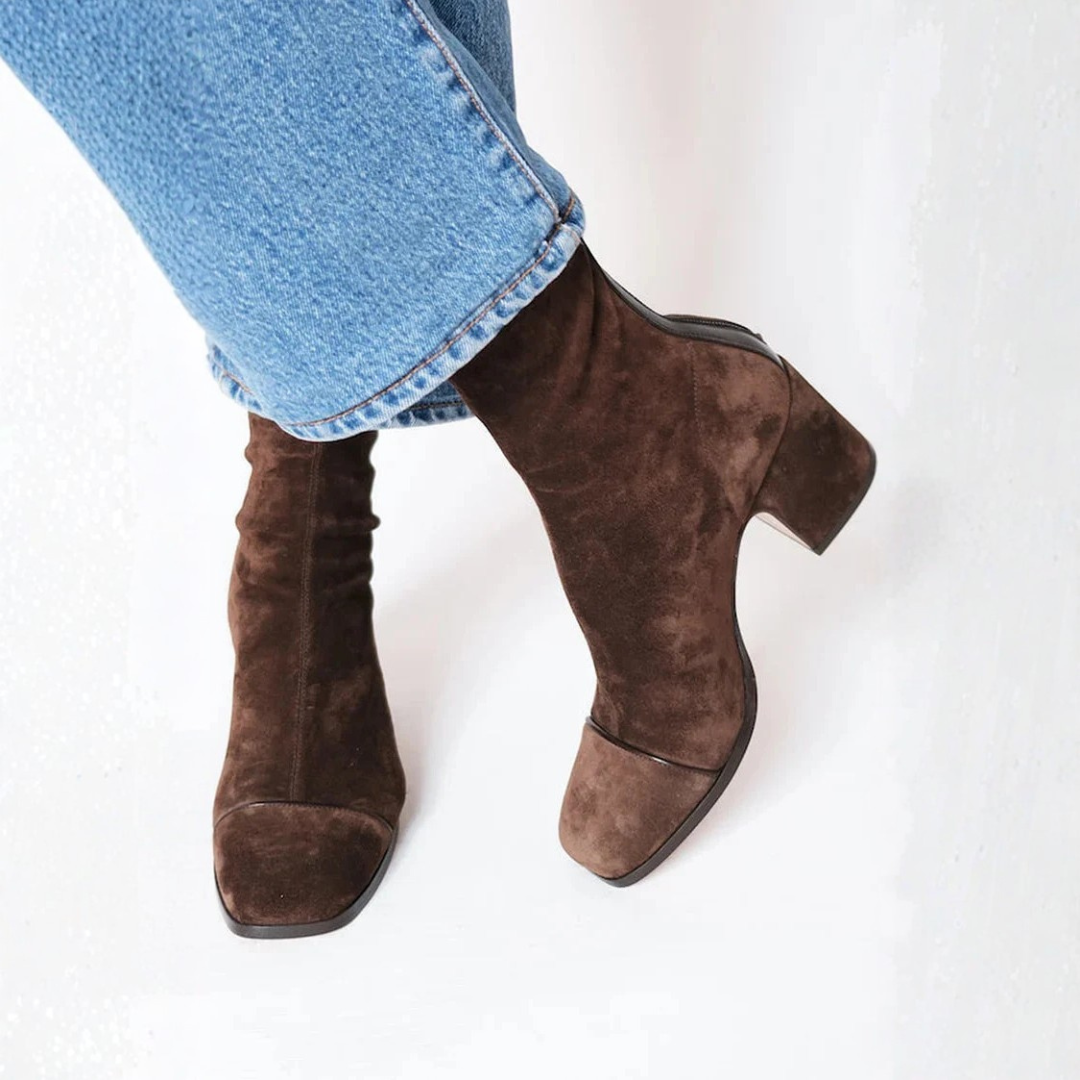 Women's Block Heel Boots Square Toe Elegant Comfort