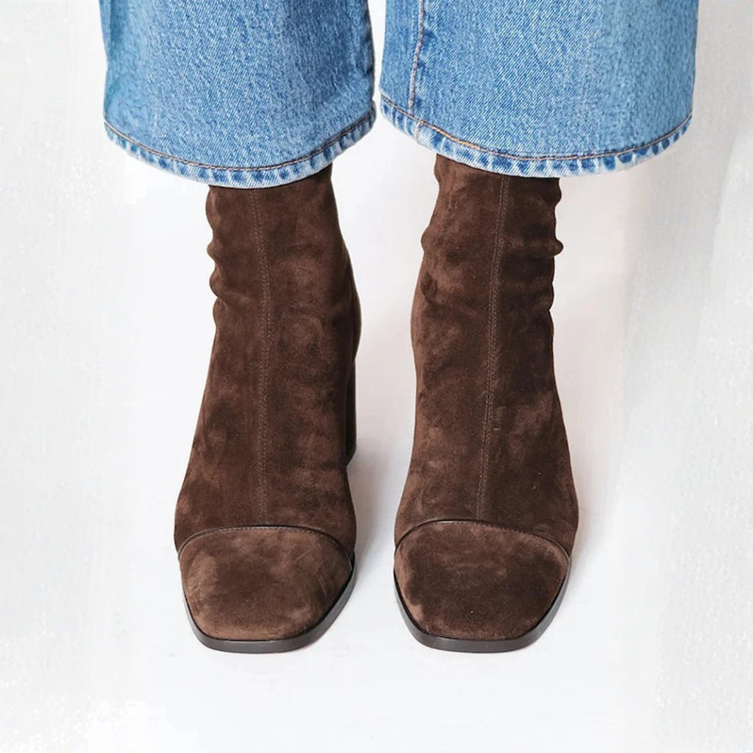 Women's Block Heel Boots Square Toe Elegant Comfort