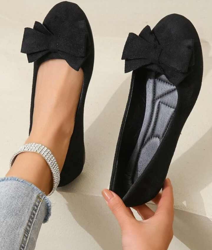 Women's Bow Detail Ballet Flats Slip-on Comfort Shoes