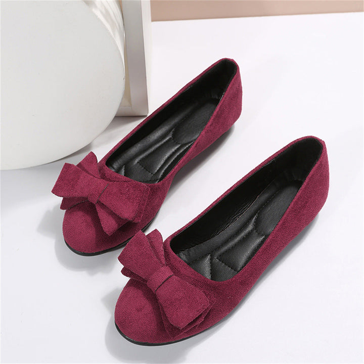 Women's Bow Detail Ballet Flats Slip-on Comfort Shoes