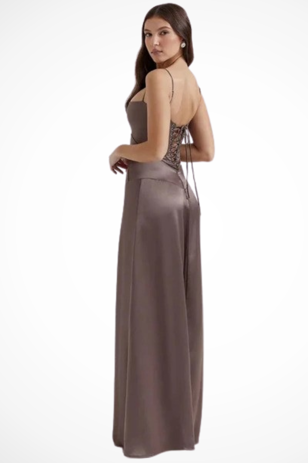 Women's Corset Maxi Dress Strap Wedding Guest Evening Gown
