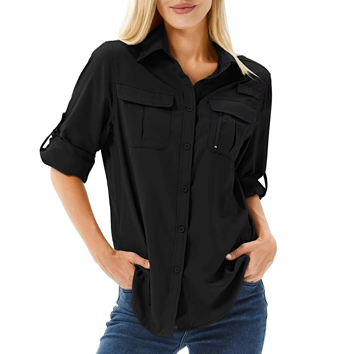 Women's Hiking Shirt Long Sleeve and Roll-Up