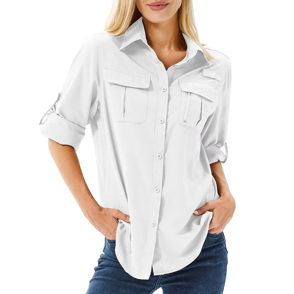 Women's Hiking Shirt Long Sleeve and Roll-Up