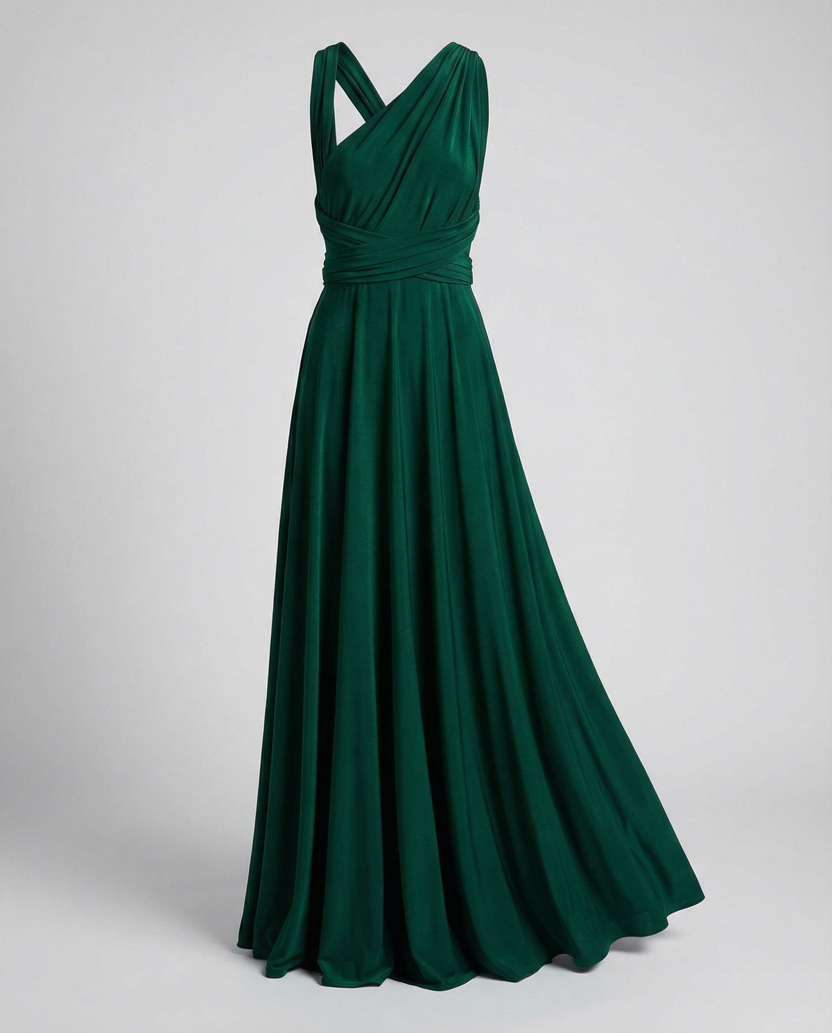 Women's Multiway Wrap Maxi Dress - V-Neck and Versatile Tie Design