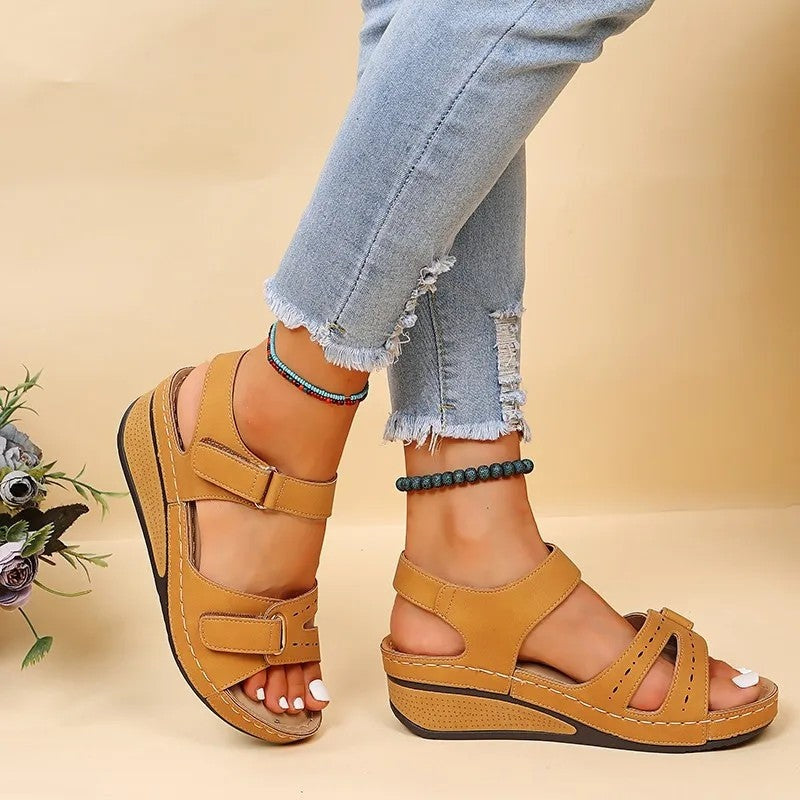 Women's Orthopedic Platform Adjustable Comfort Sandals Secure Strap