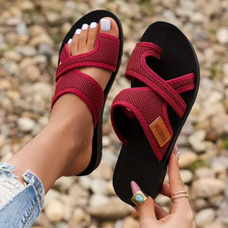 Women's Orthopedic Sandals Cross Strap Open Toe Mules