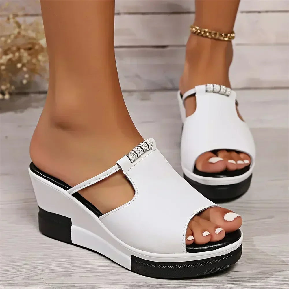 Women's Orthopedic Sandals Wedge Mule Slippers Open Toe Platform Shoes