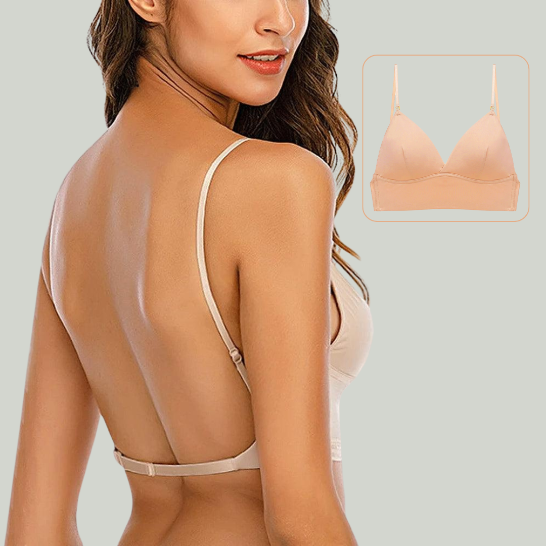 Women’s Low Back Seamless Bra - Deep Longline Straps