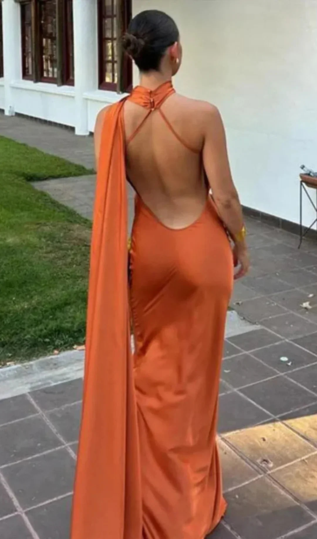 Women's Draped One-Shoulder Maxi Dress - Asymmetric Strap Evening Gown