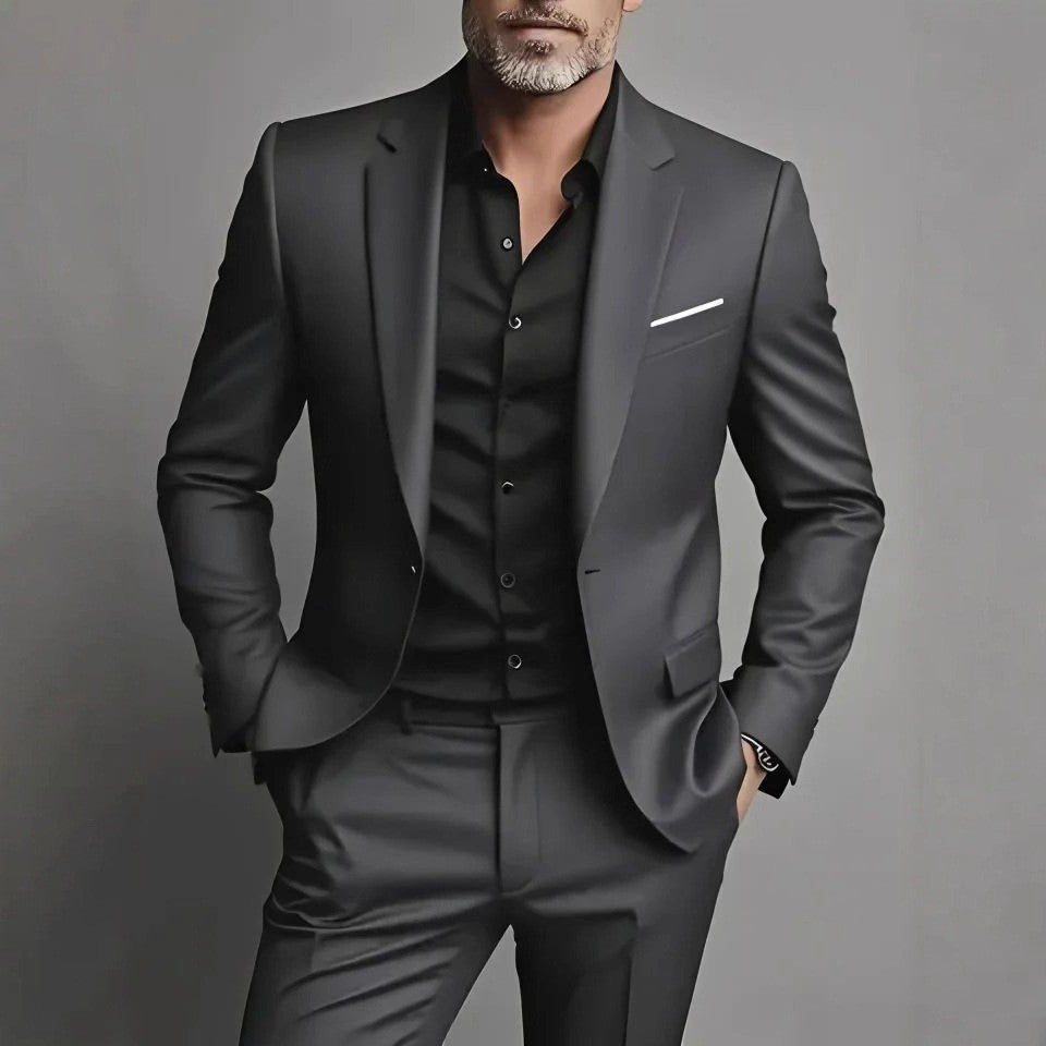 Men's Slim Fit Suit Tailored Blazer & Trousers for Gala and Formal Occasions