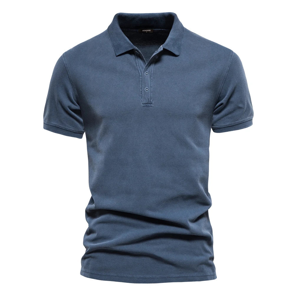 Men's Slim Fit Short Sleeve Polo Shirt - Textured Weave