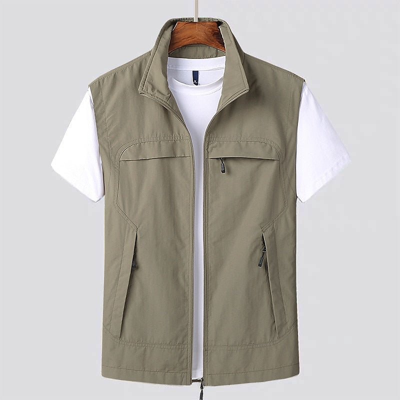 Men's Lightweight Vest Quick Drying and Practical Zip Pockets