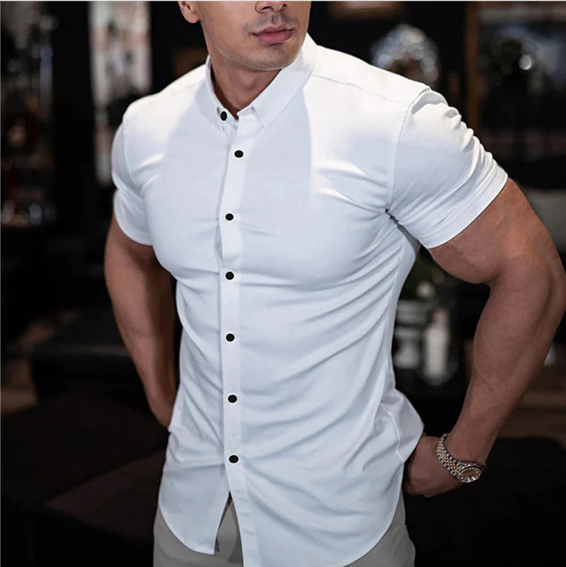 Men's Slim Fit Button Down Shirt - Smooth Weave