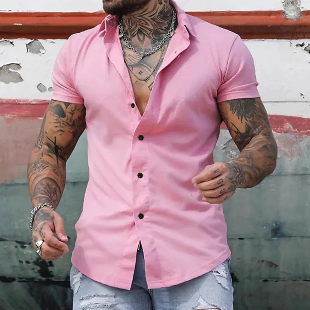 Men's Slim Fit Button Down Shirt - Smooth Weave