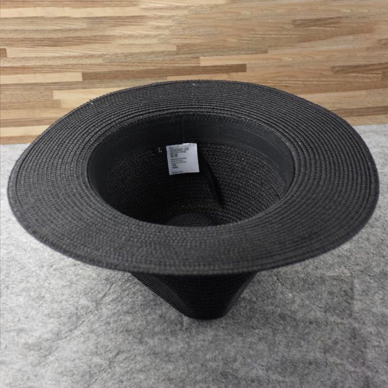 Unisex Wide Brim Panama Hat - Handcrafted with Contrast Band