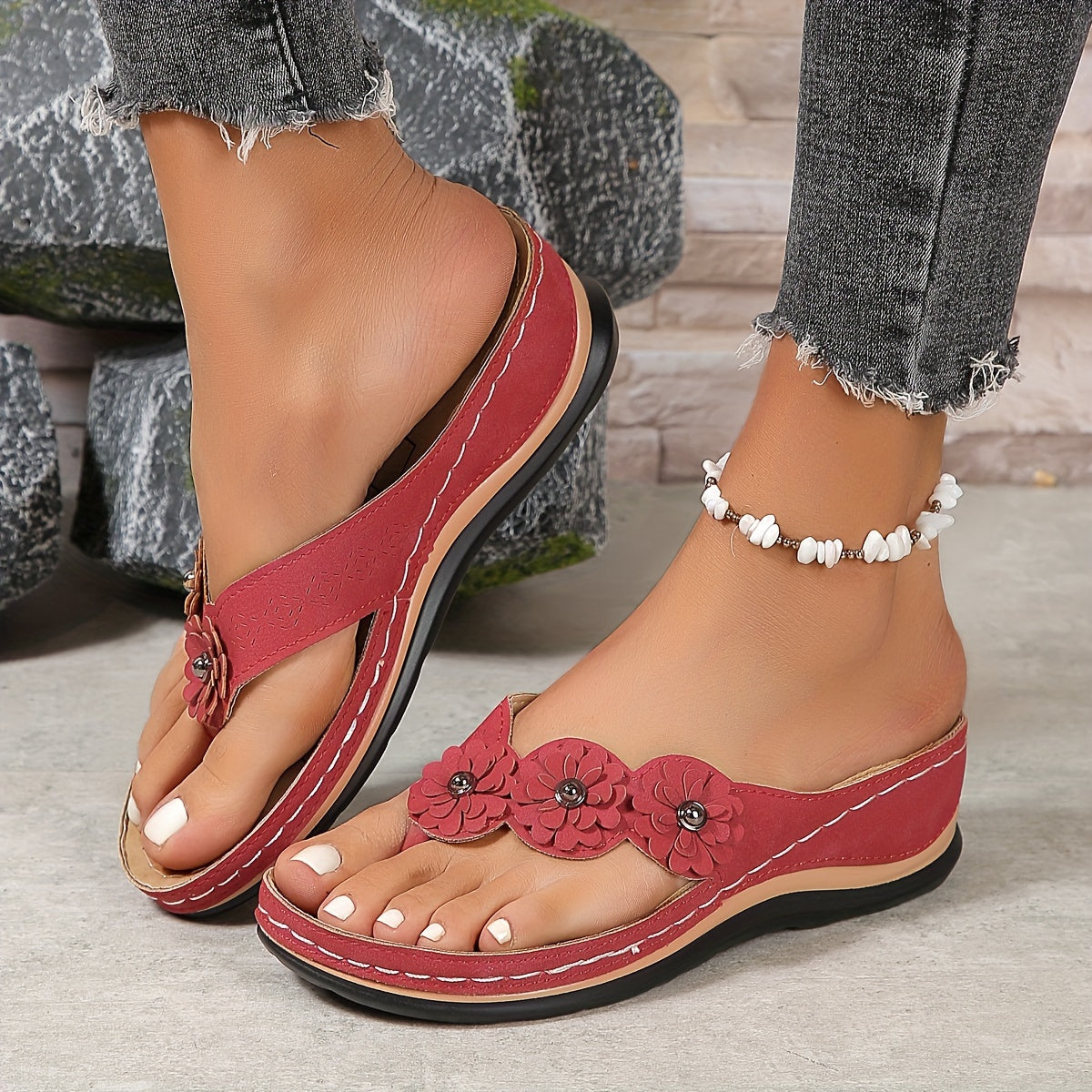 Women Orthopedic Sandals Slip On Comfort Wide Fit Shoes