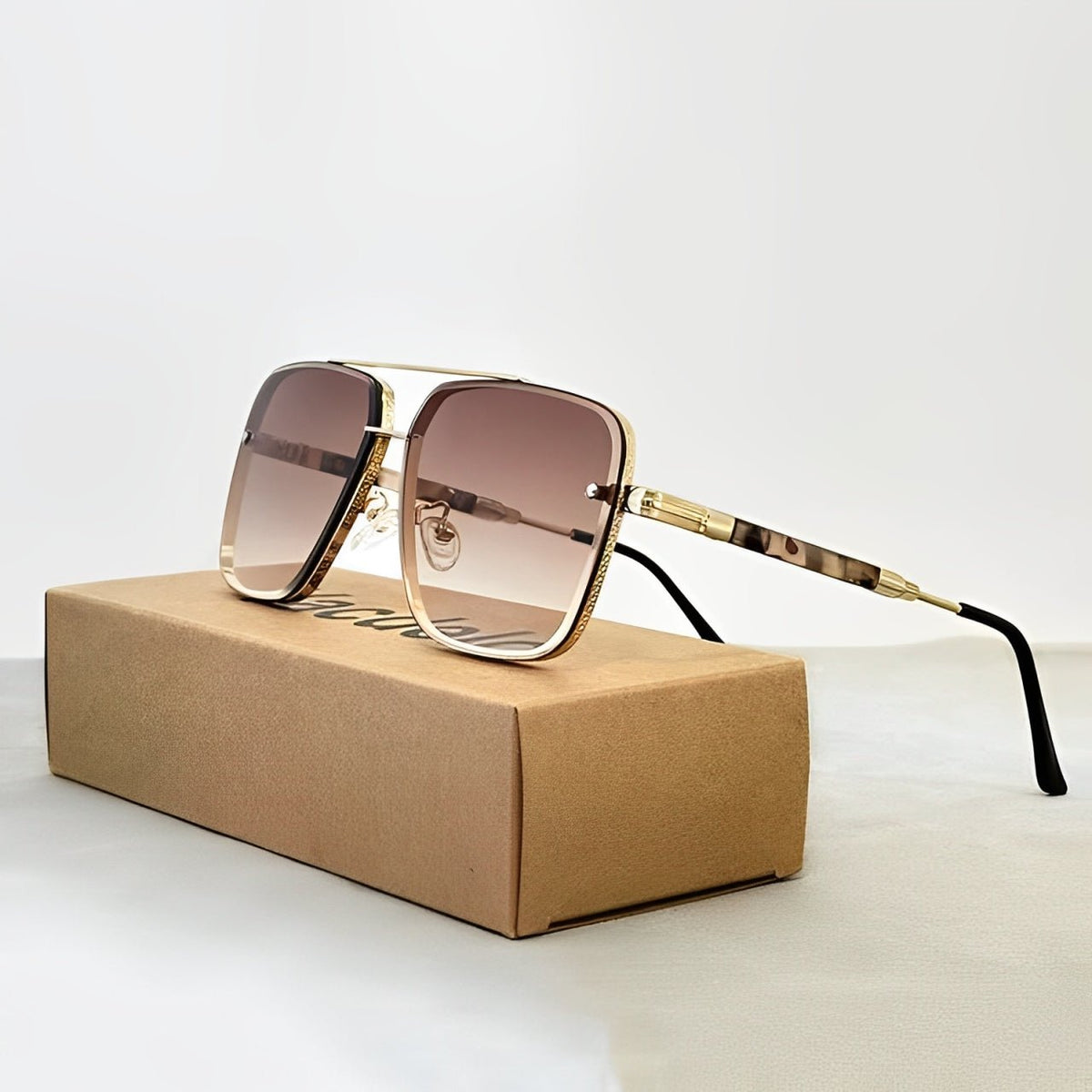 Women's Aviator Retro Sunglasses Gold Frame Gradient UV400