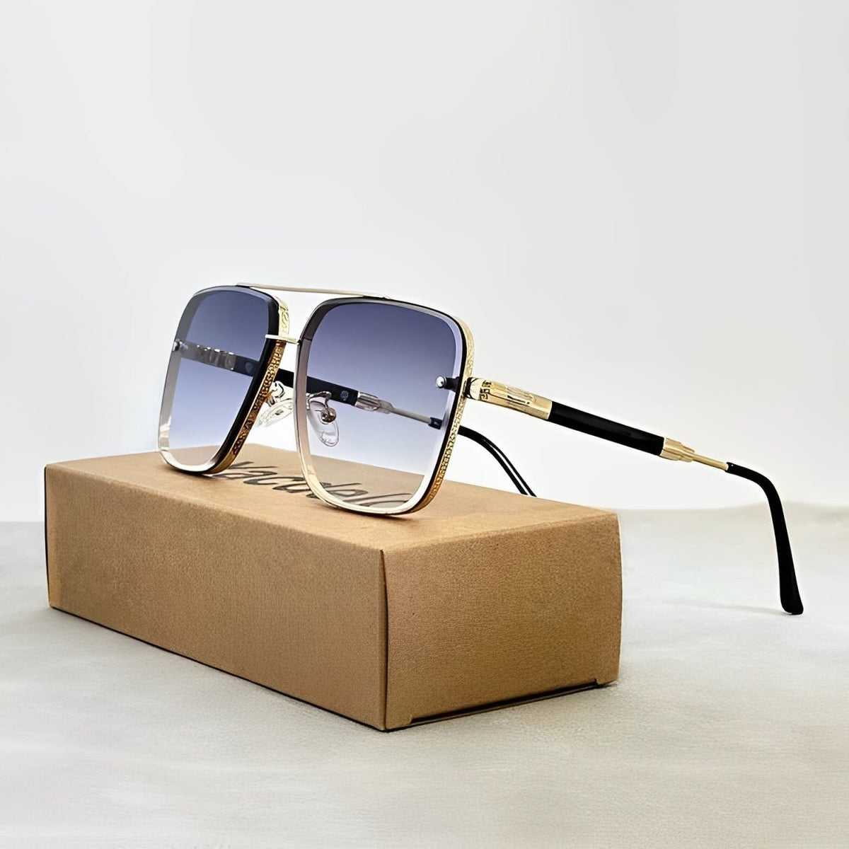 Women's Aviator Retro Sunglasses Gold Frame Gradient UV400