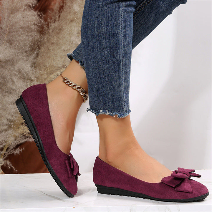 Women's Bow Detail Ballet Flats Slip-on Comfort Shoes