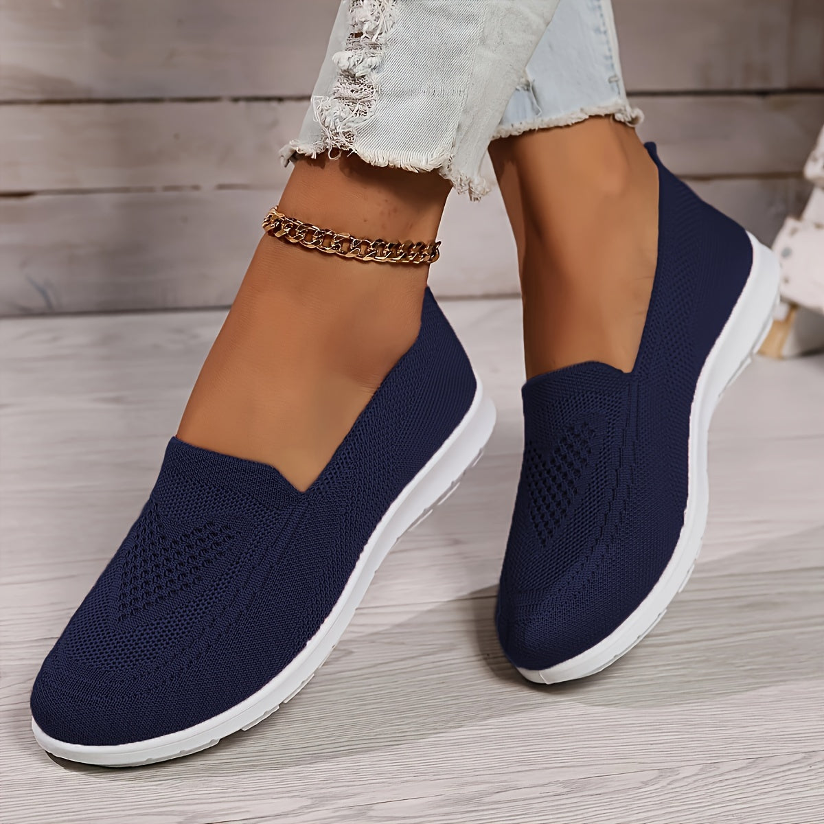 Women’s Low-Top Slip-On Sneakers - Textured Finish