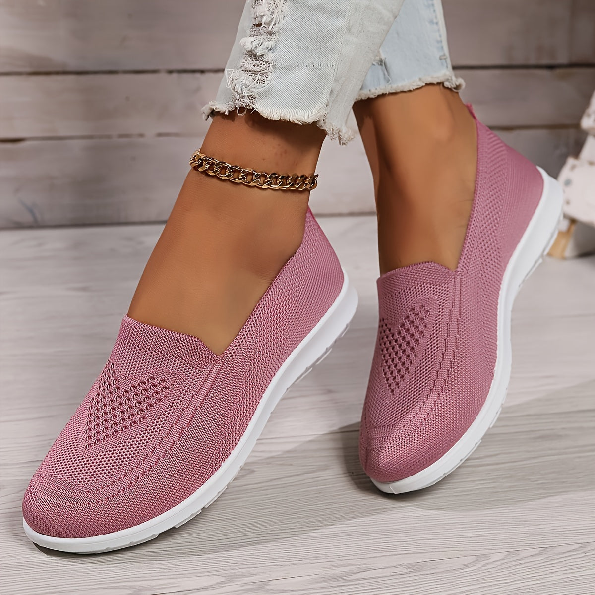 Women’s Low-Top Slip-On Sneakers - Textured Finish