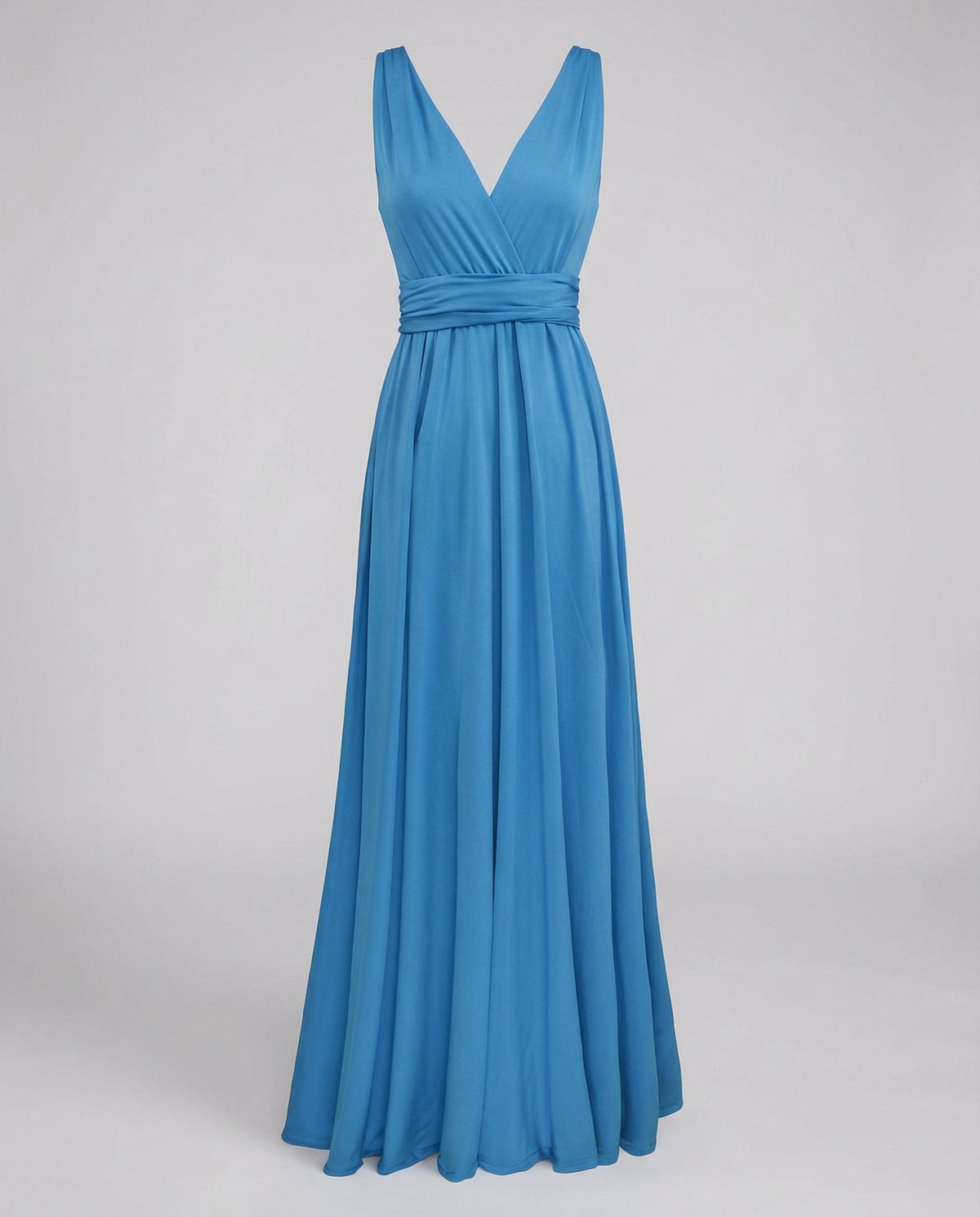 Women's Multiway Wrap Maxi Dress - V-Neck and Versatile Tie Design