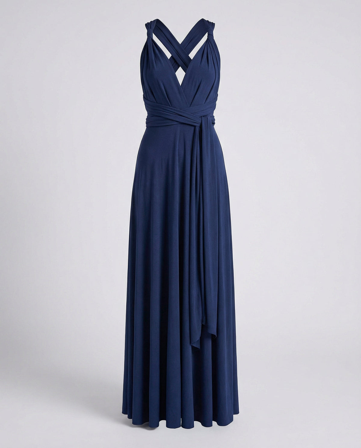Women's Multiway Wrap Maxi Dress - V-Neck and Versatile Tie Design