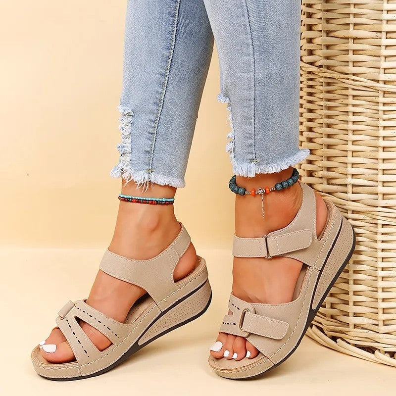 Women's Orthopedic Platform Adjustable Comfort Sandals Secure Strap