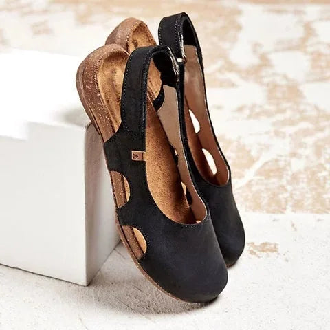 Women's Orthopedic Sandals Contoured Footbed and Closed Round Toe