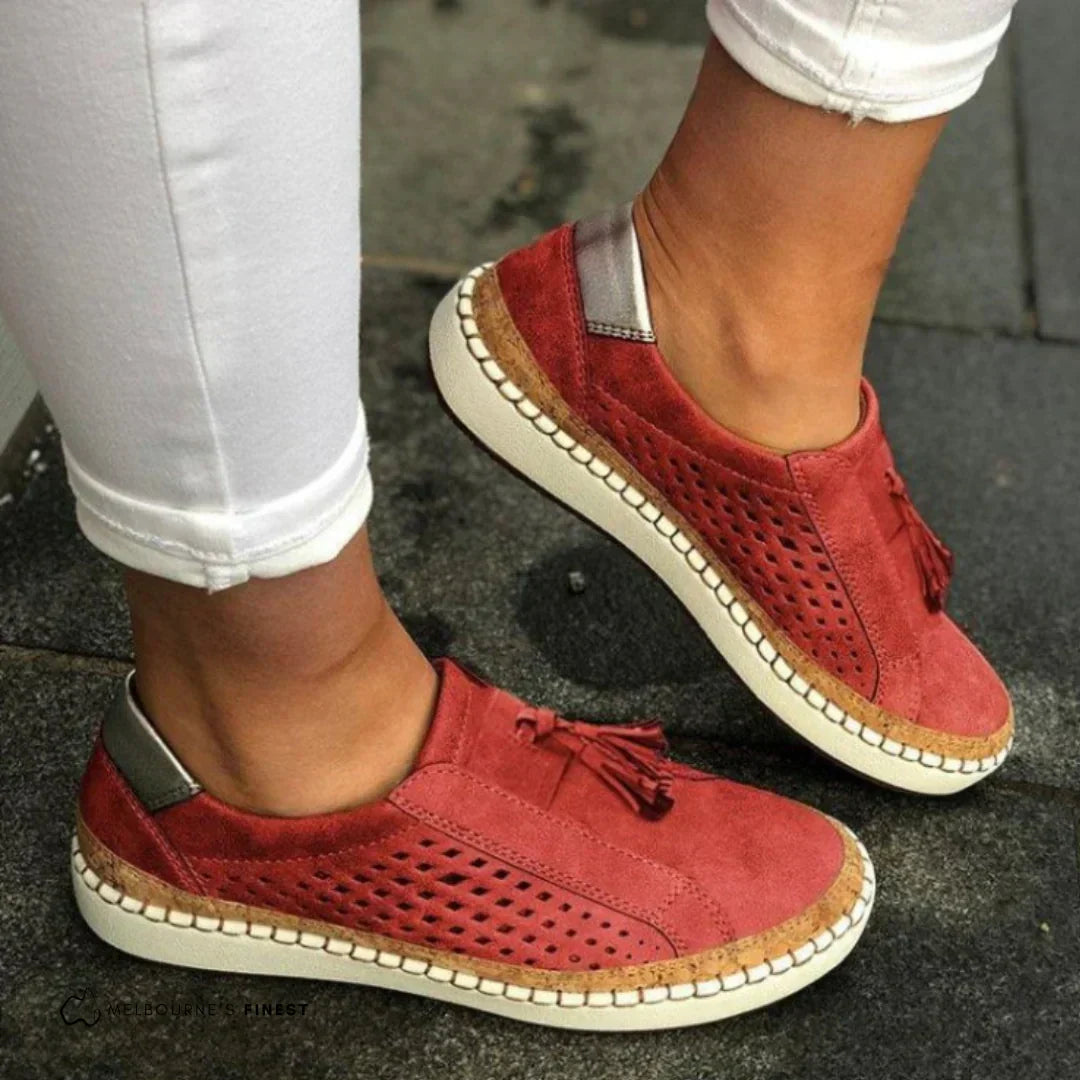 Women's Orthopedic Sneakers Slip On Tassel Walking Shoes