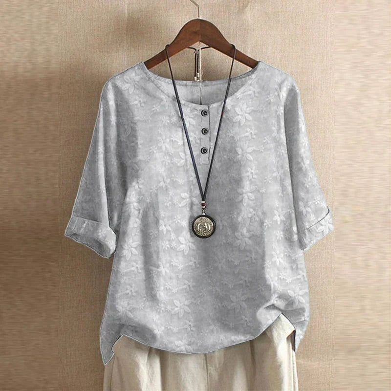 Women's Printed Blouse Summer Loose Fit Tunics