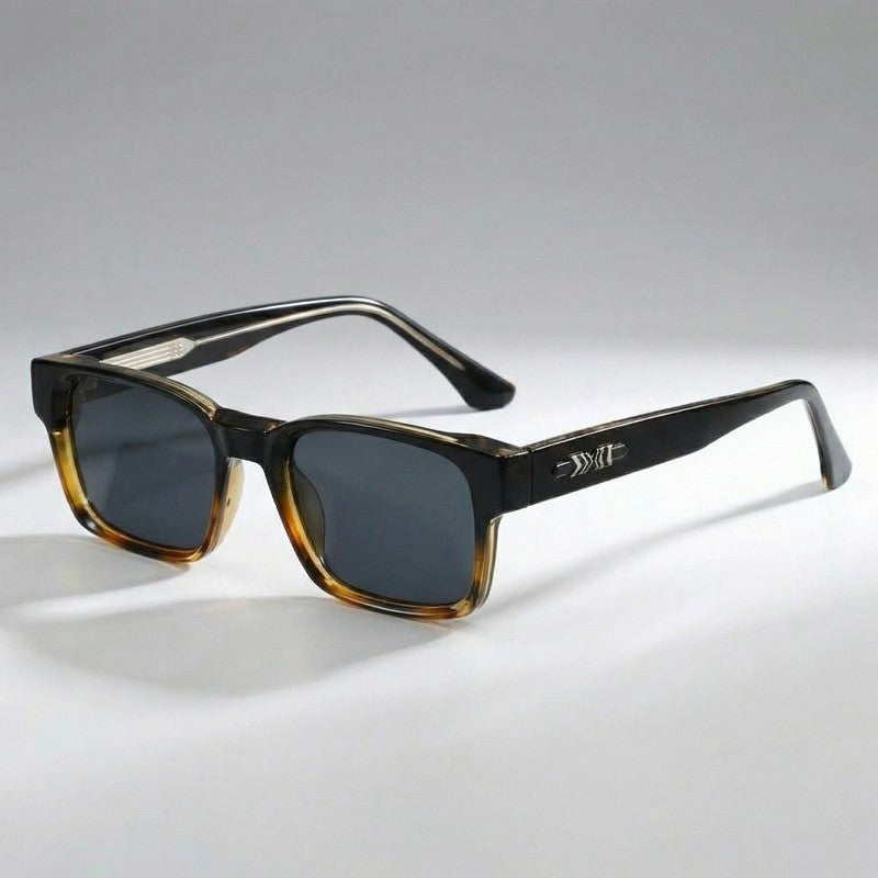Women's Square Retro Polarized Sunglasses Tortoiseshell Accent and Lightweight Frame