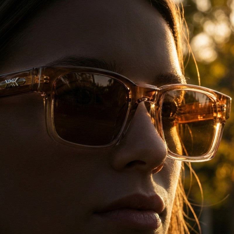 Women's Square Retro Polarized Sunglasses Tortoiseshell Accent and Lightweight Frame