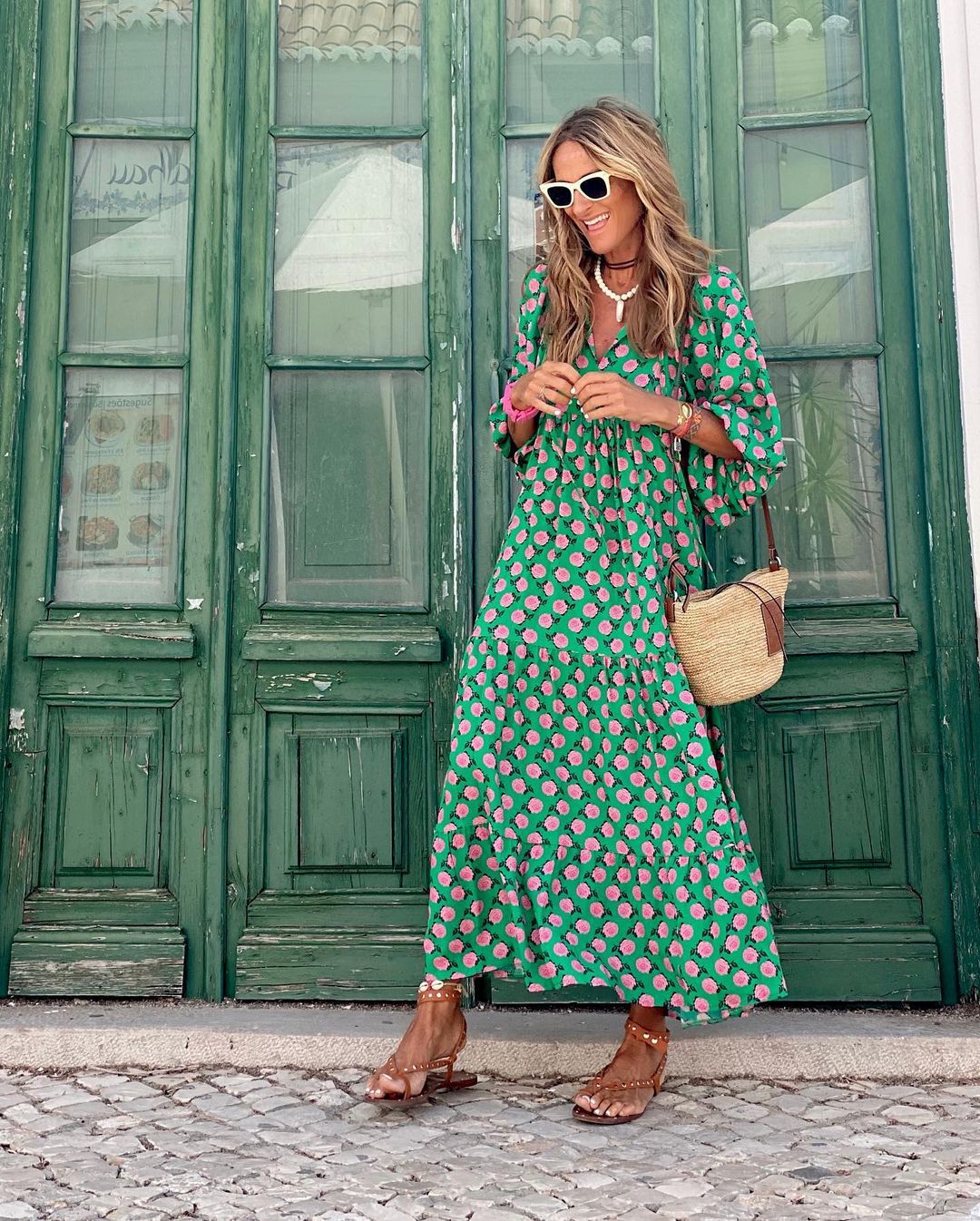 Women's Tiered Maxi Dress Boho Summer Long Smock