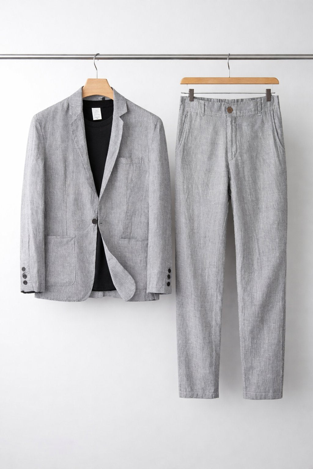 Men's Relaxed-Fit Linen Suit Set - Blazer & Trousers