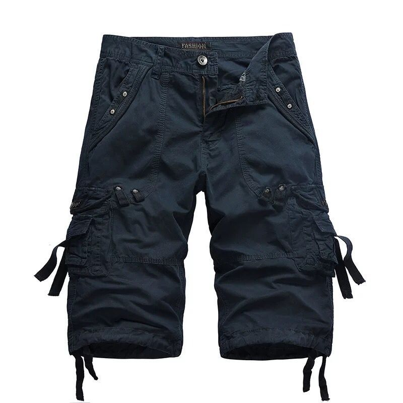 Men's Belted Cargo Shorts - Multi-Pocket Combat Shorts